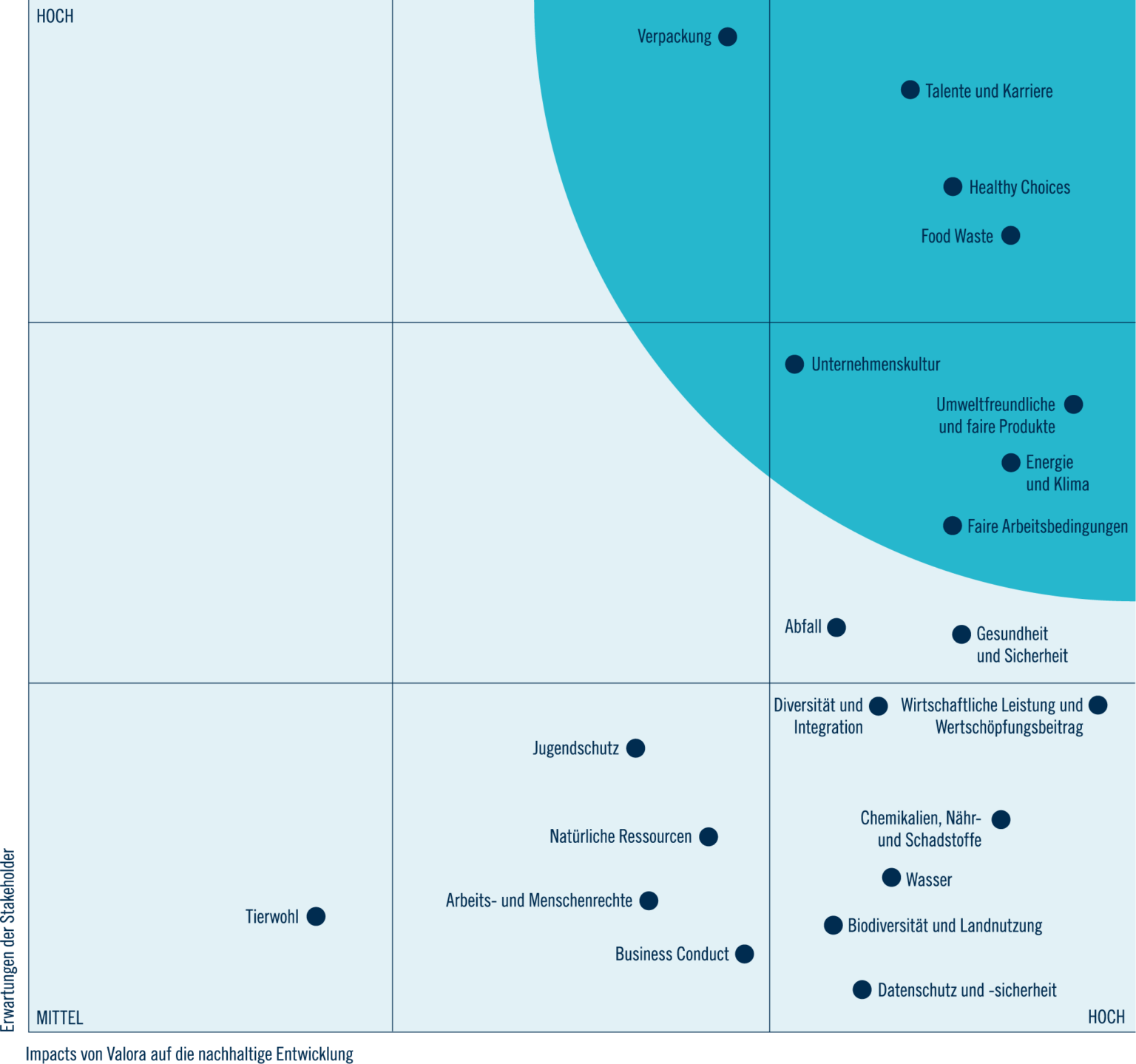 Nachhaltigkeitsbericht, Wesentlichkeitsmatrix